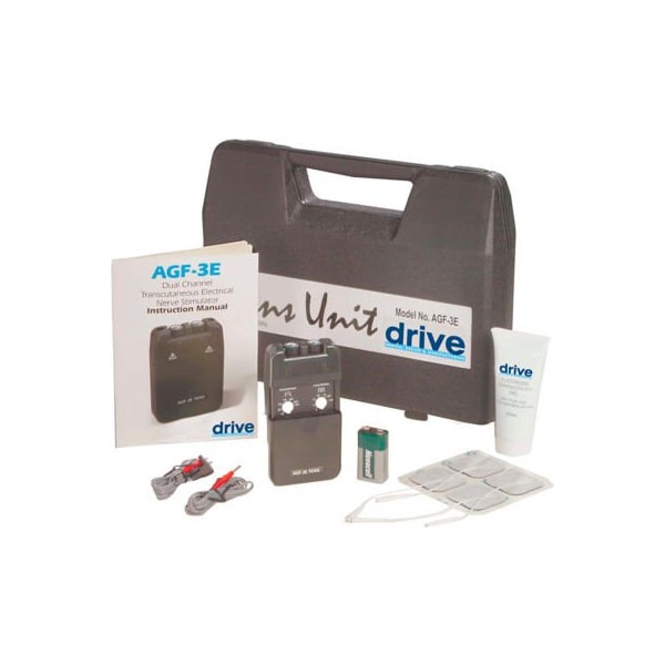 Portable Economy Dual Channel TENS with Electrodes & Carry Case